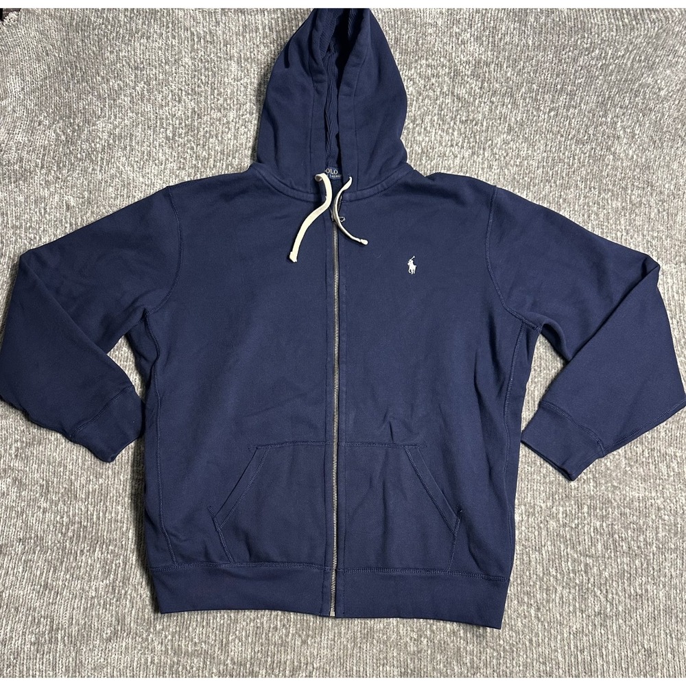 Polo Ralph Lauren Hoodie Mens 2XL Thermal Navy Blue